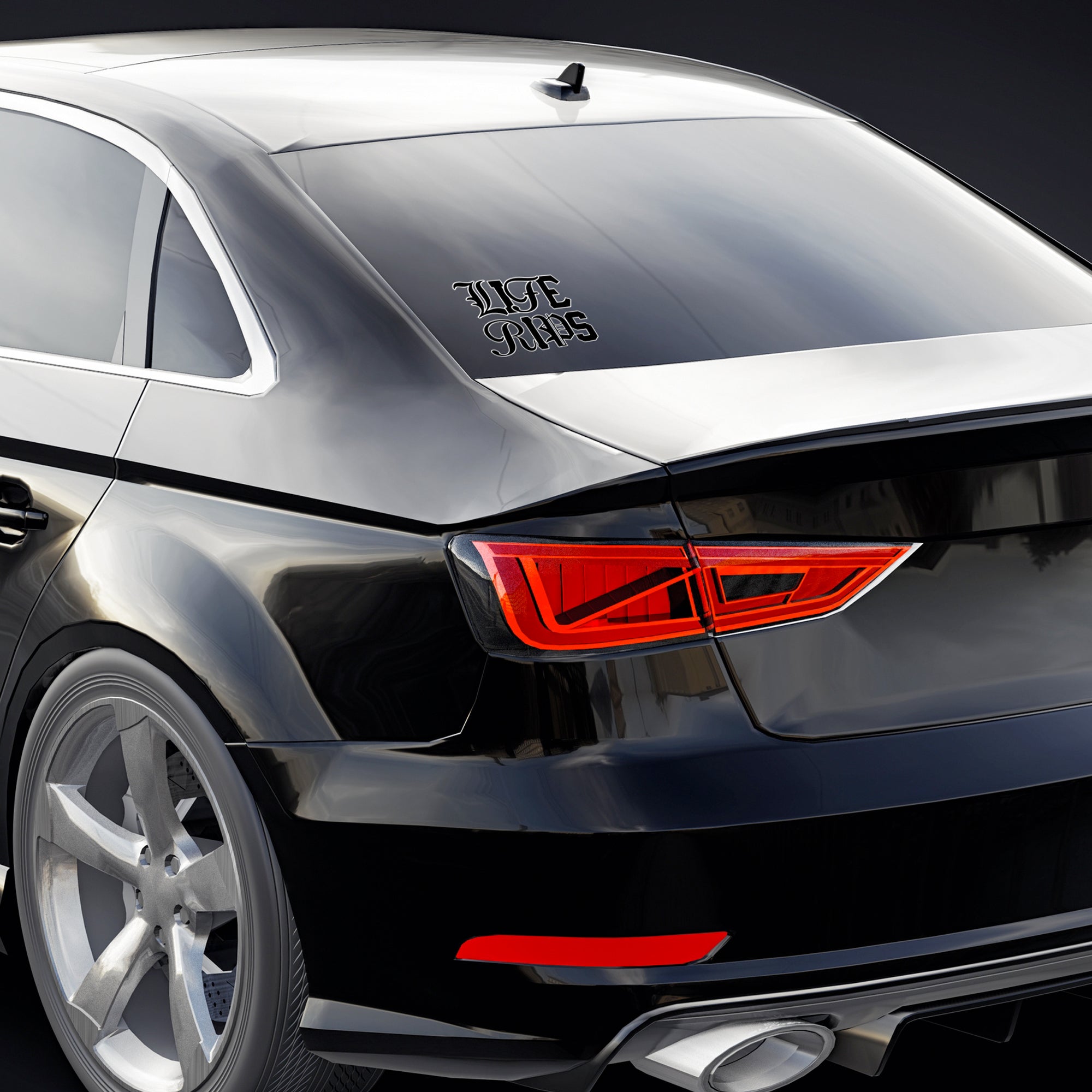 Life Rips Black Decal