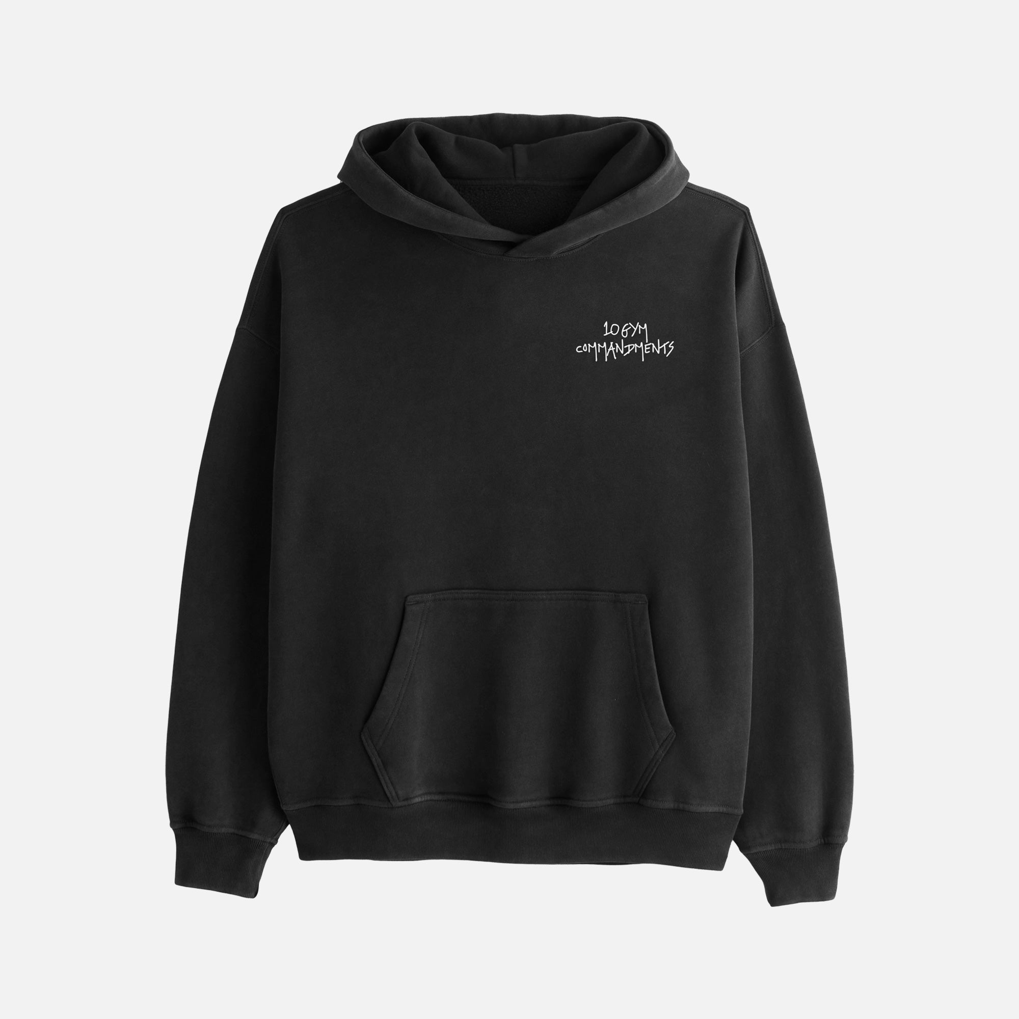 10 Gym Commandments Black Hoodie