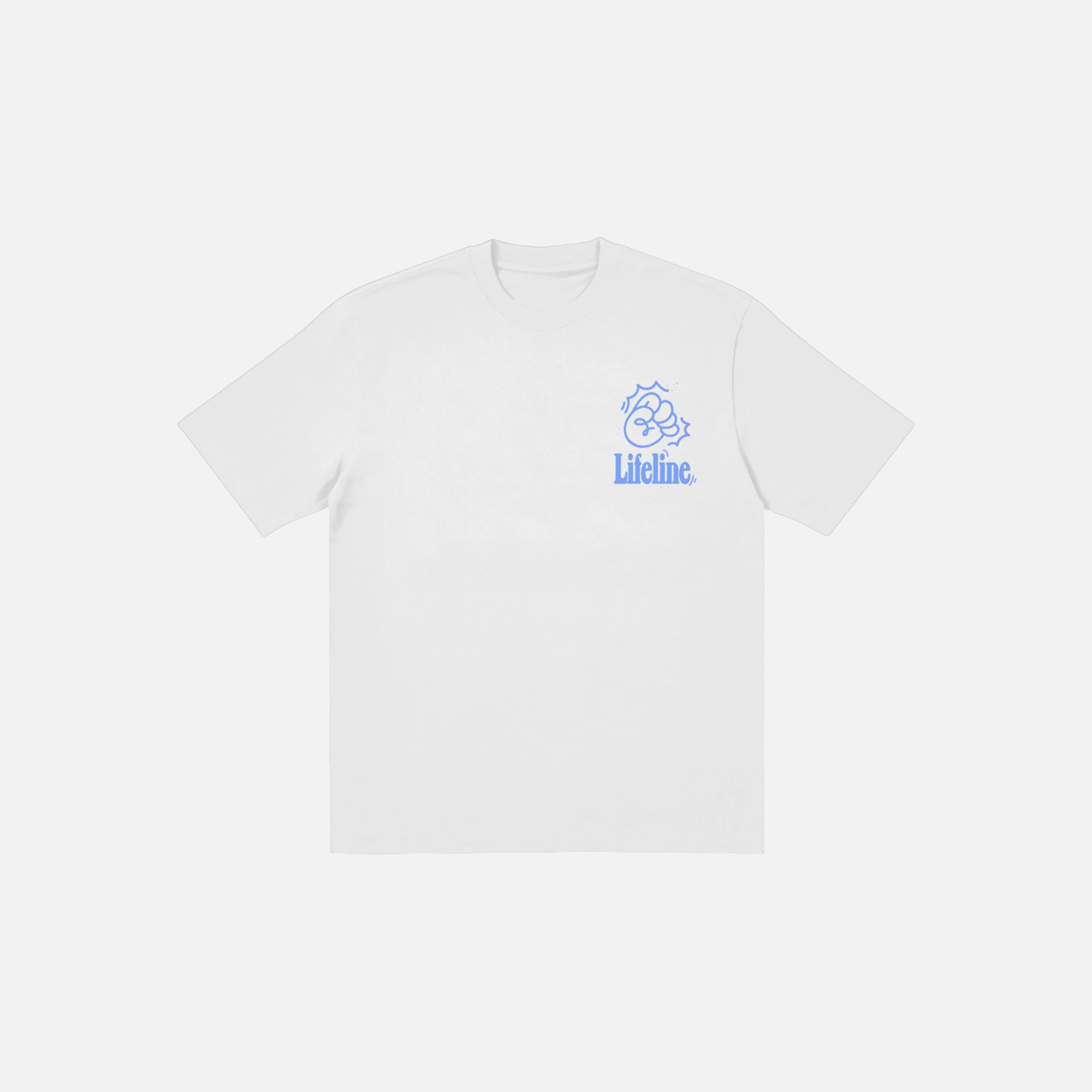 Lifeline "Got Outta That One" White/Blue Tee