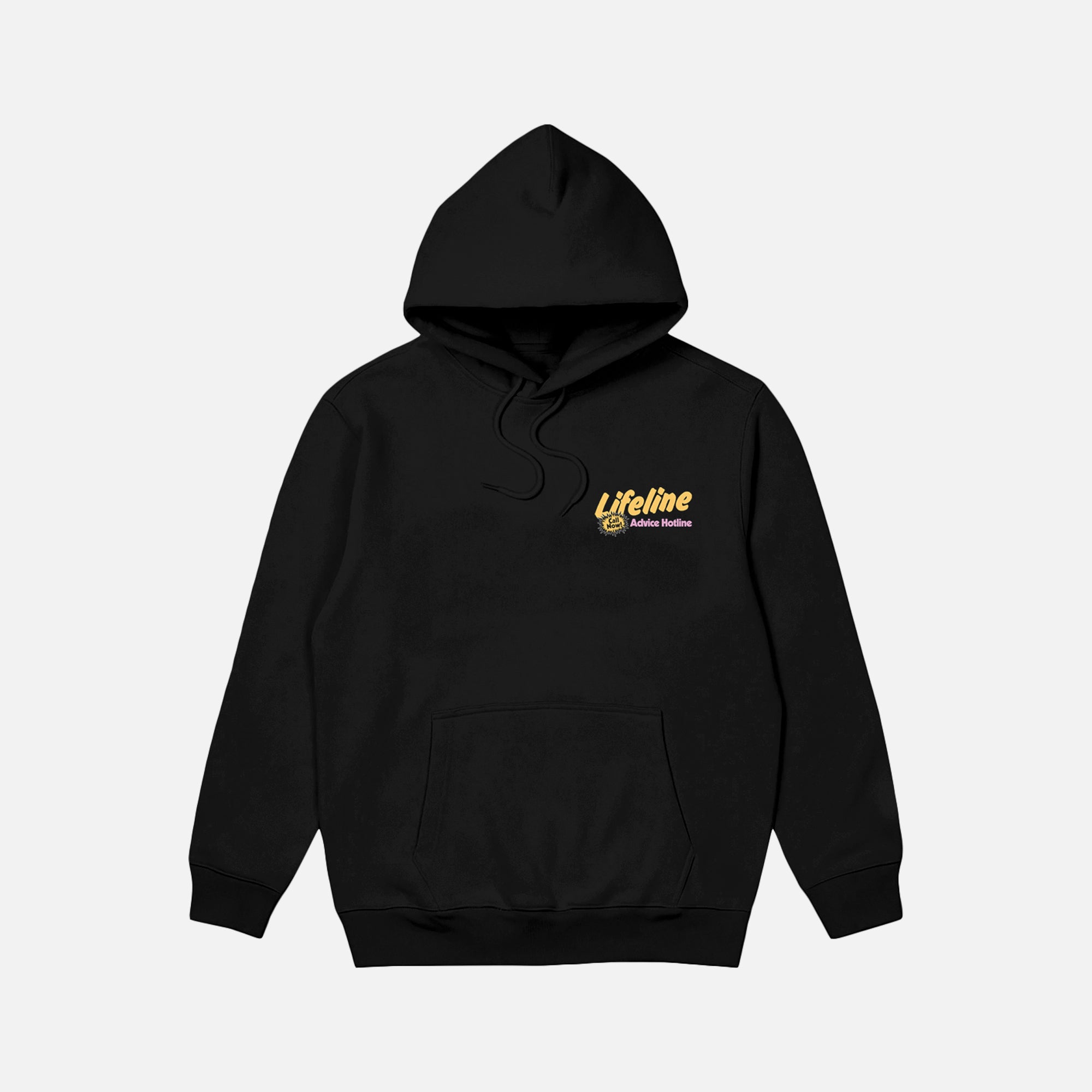 Lifeline Advice Hotline Black Hoodie