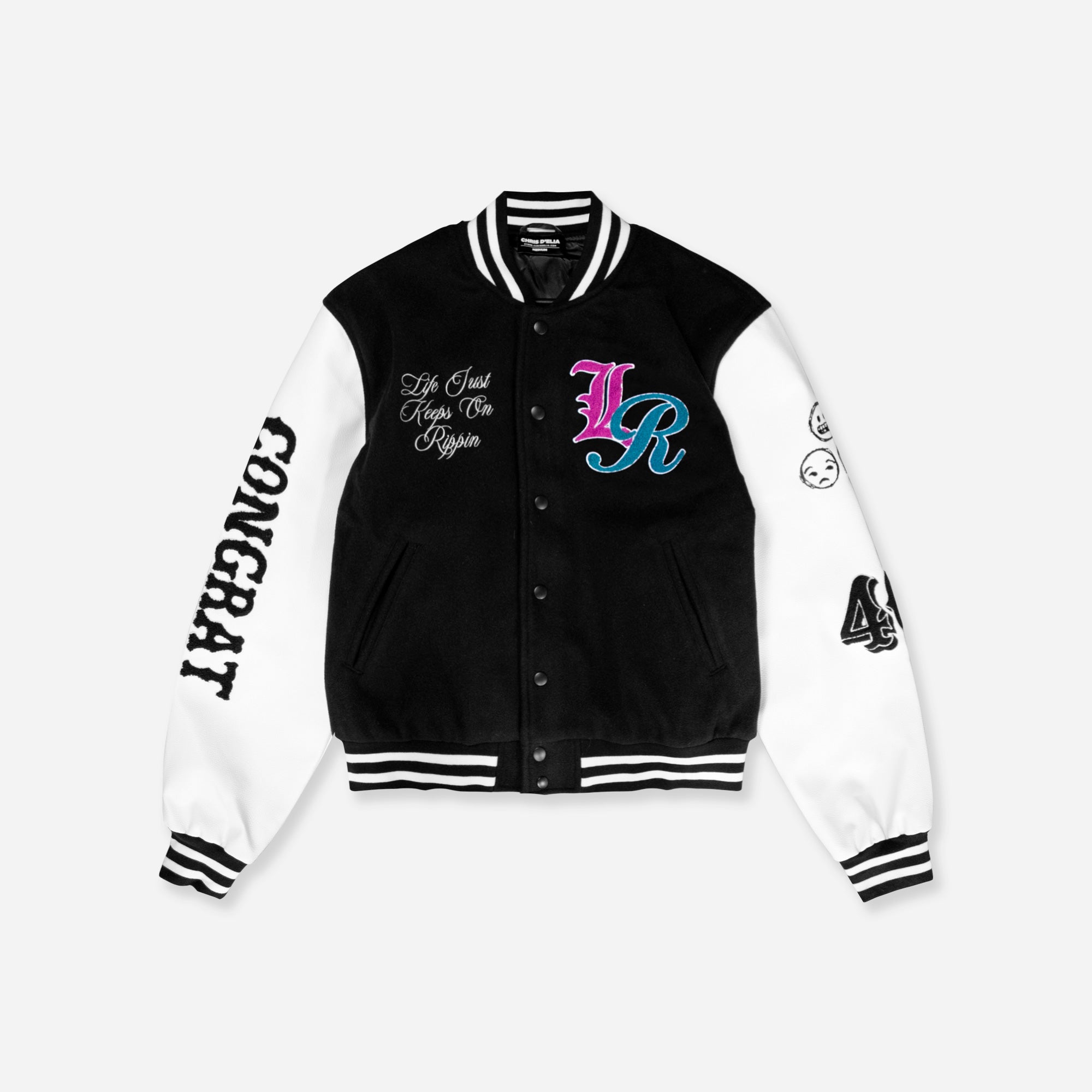 Life Rips Letterman Jacket