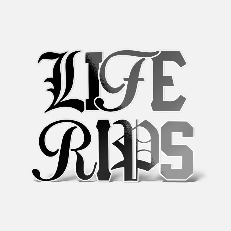 Life Rips Black Decal