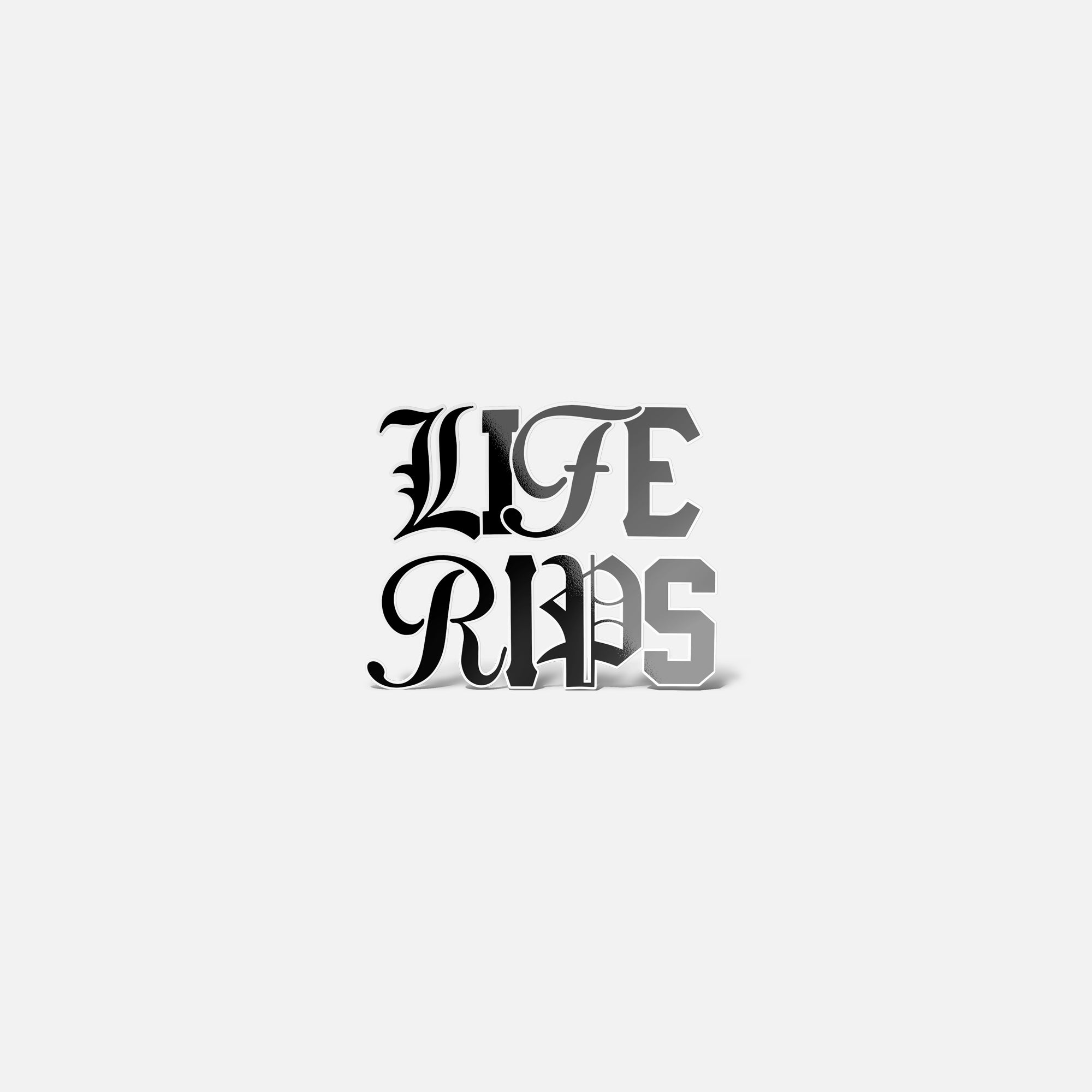 Life Rips Black Decal