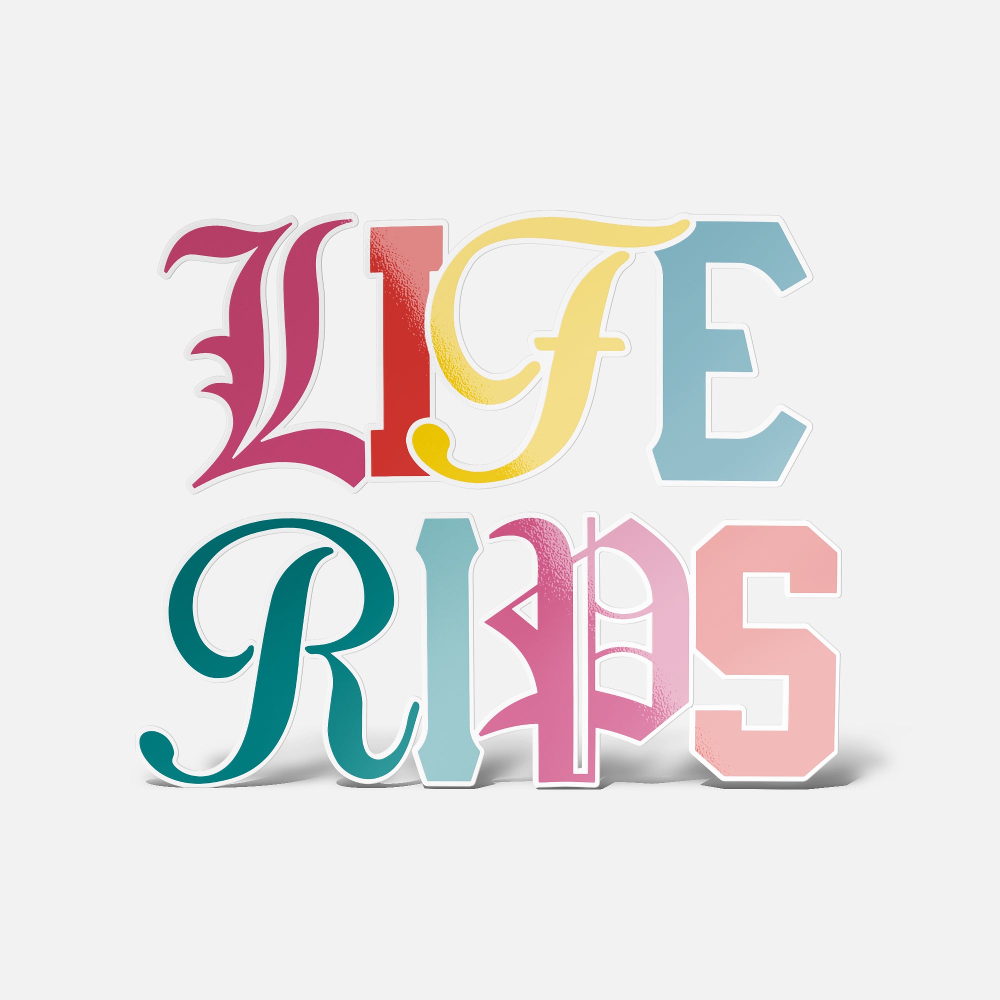 Life Rips Colored Decal - SM