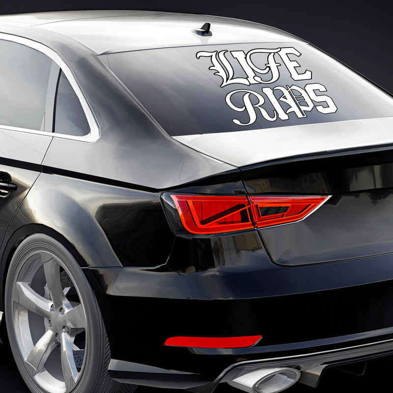 Life Rips White Decal – The Chris D'Elia Store