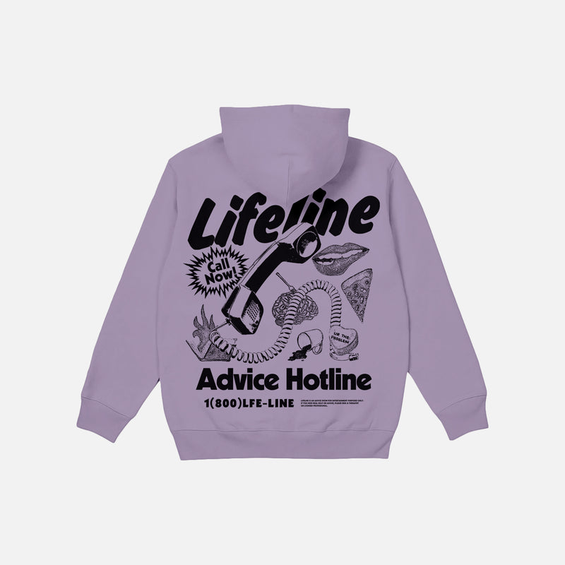 Lifeline Advice Hotline Plum Hoodie