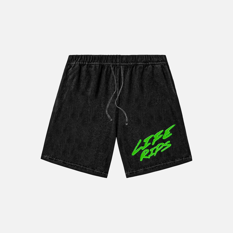Life Rips Lime Vintage Wash Sweat Shorts